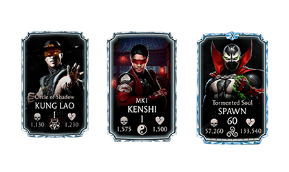 Circle of Shadow Kung Lao, MK1 Kenshi and Tormented Soul Spawn Team