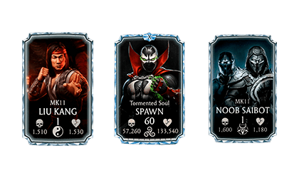 MK11 Liu Kang, Tormented Soul Spawn and MK11 Noob Saibot Team